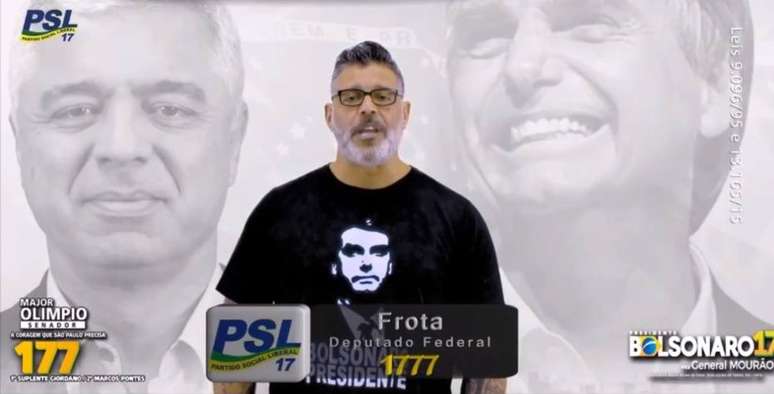 O deputado eleito Alexandre Frota (PSL), quando ainda estava em campanha