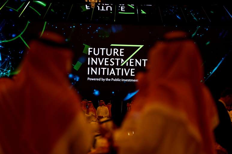 Logo da Future Investment Initiative durante evento em Riad, Arábia Saudita
23/10/2018 REUTERS/Faisal Al Nasser
