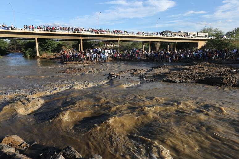 Trecho da transposição do Rio São Francisco inaugurada pelo presidente Michel Temer em 2017