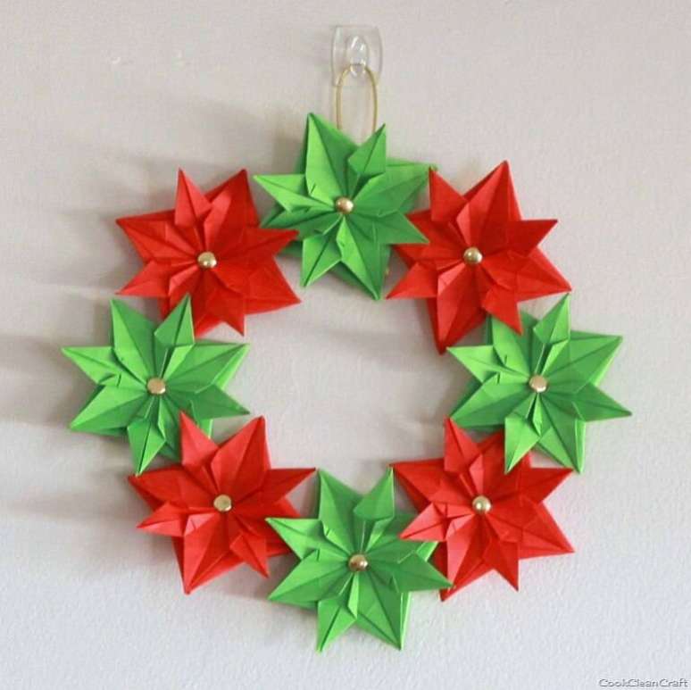10- Artesanato de Natal de Origami