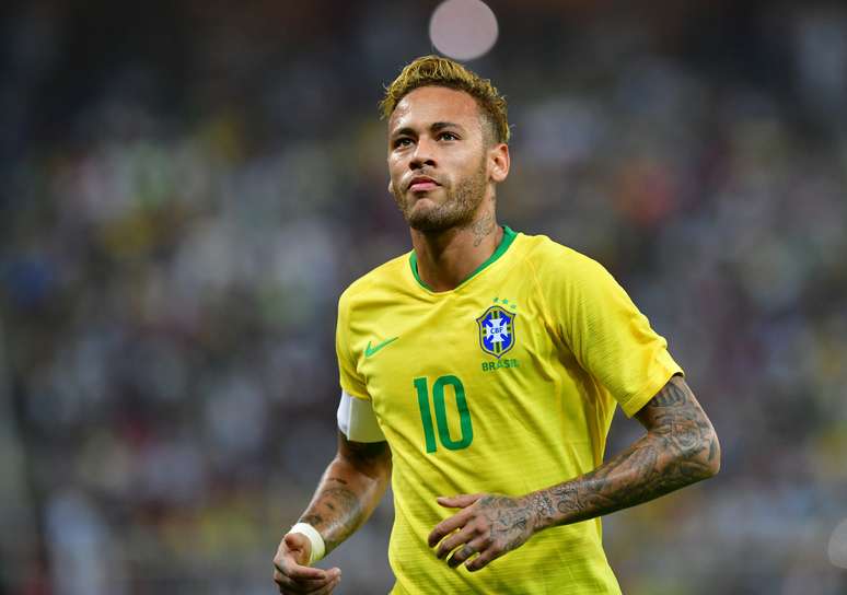 Neymar em amistoso do Brasil contra Argentina
 16/10/2018     REUTERS/Waleed Ali 