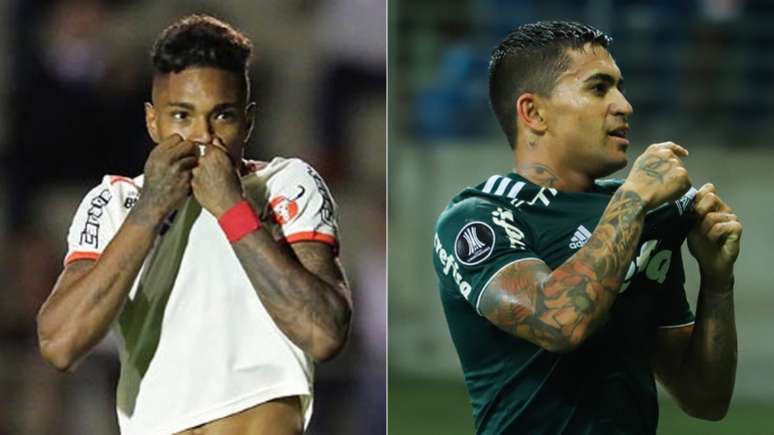 Vitinho e Dudu são as referências nos ataques: quem é melhor? Vote nos duelos! (Foto: ARTE LANCE!)