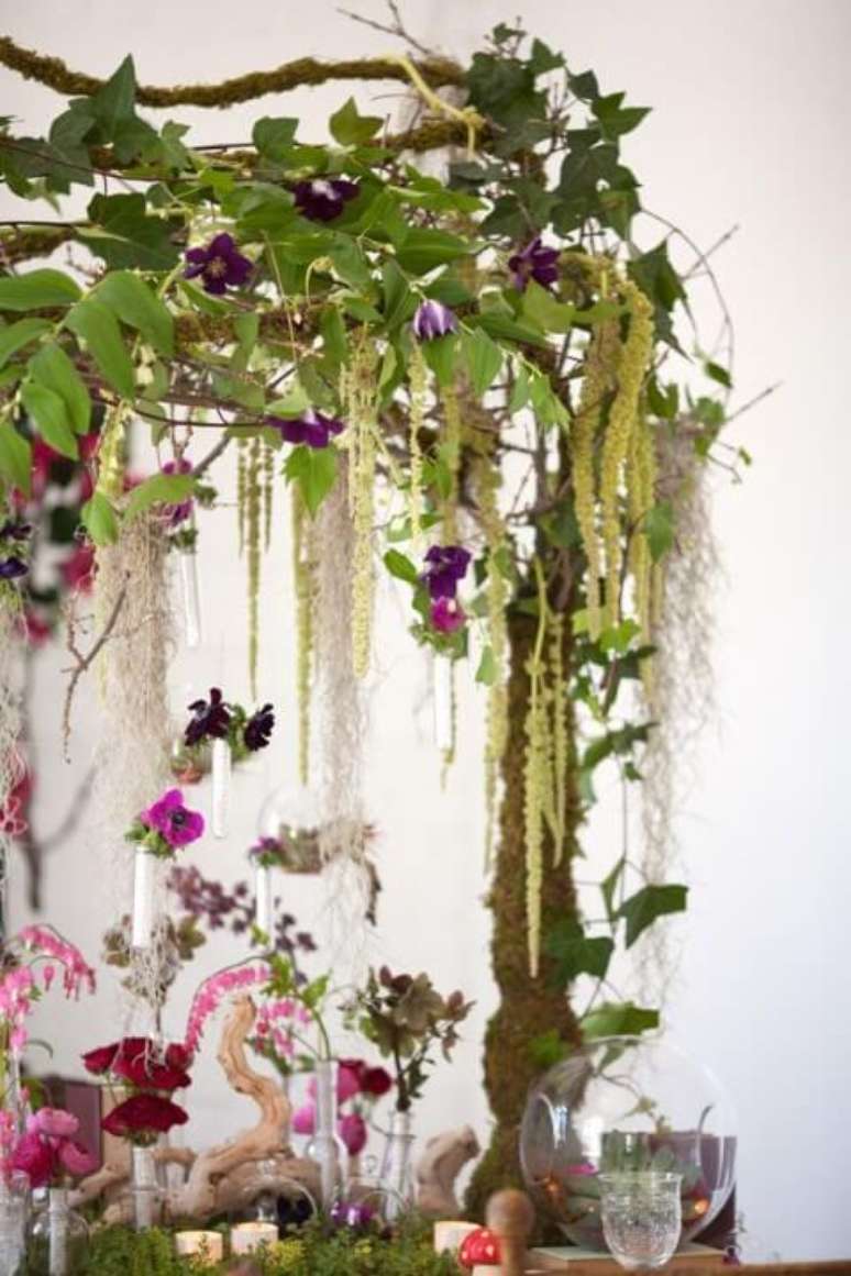 51. Festa jardim encantado com decoração natural. Foto de Pinterest