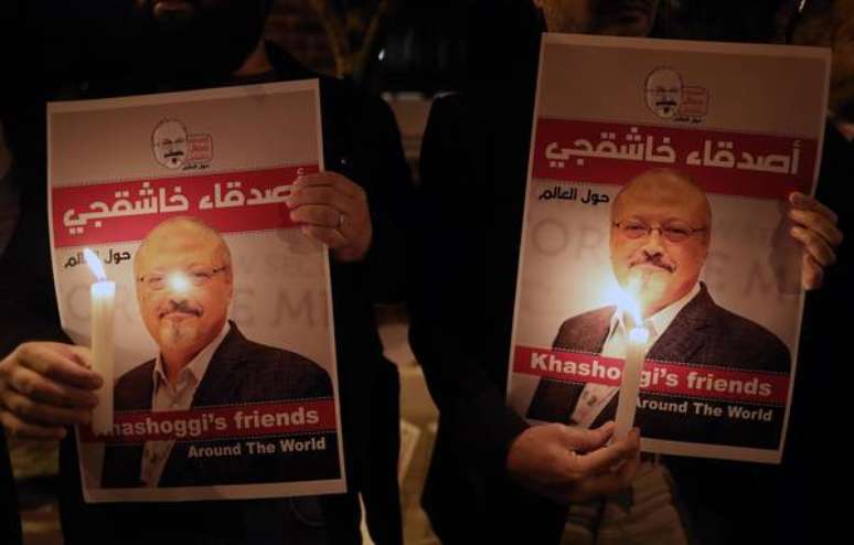 Protesto em Istambul pelo assassinato de Jamal Khashoggi