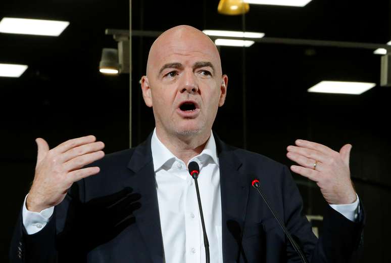 Presidente da Fifa, Gianni Infantino, durante cerimônia em Moscou 09/06/2018 REUTERS/Sergei Karpukhin 