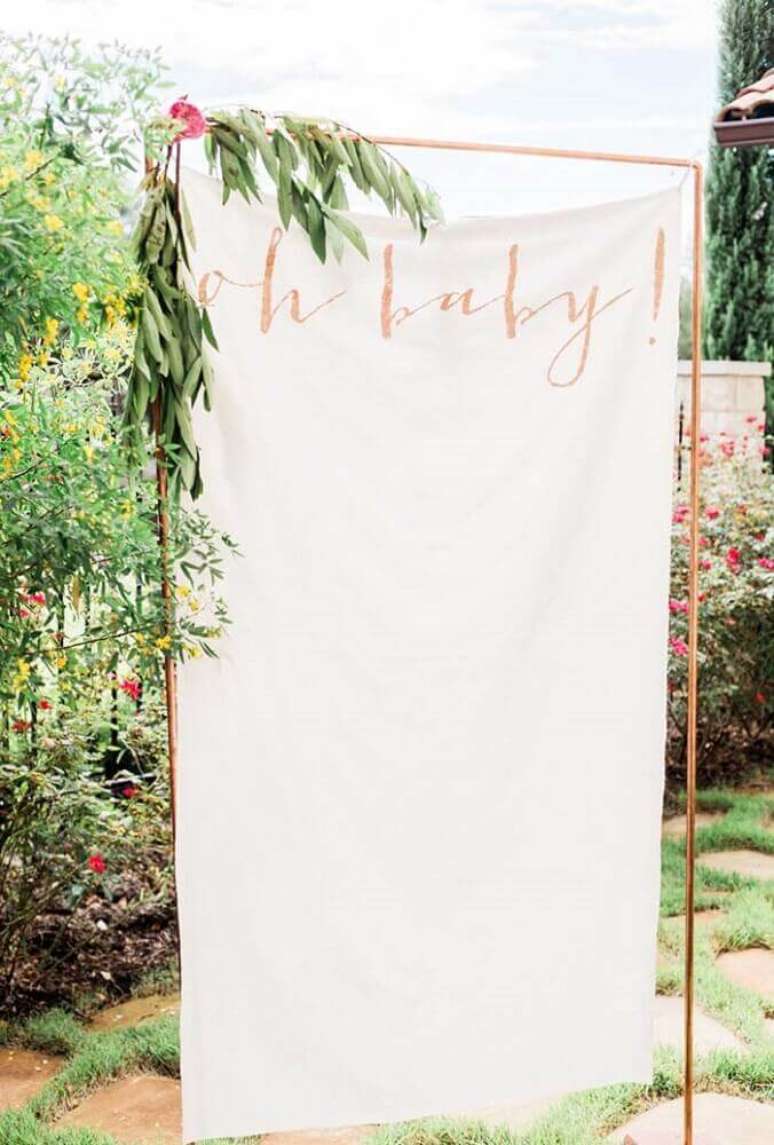 51. Ideias para ch&aacute; de beb&ecirc; ao ar livre &ndash; Foto: Moore & Co. Event Stylists