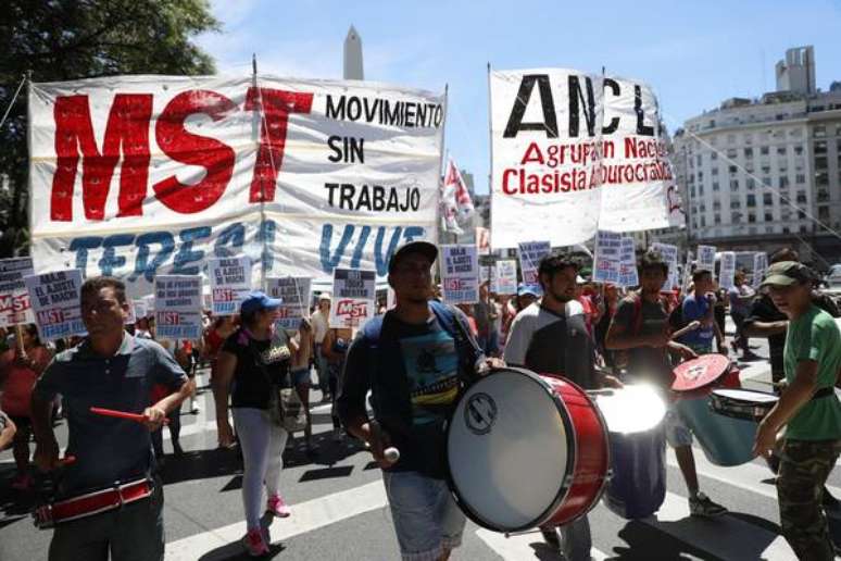 Protesto na Argentina contra políticas econômicas de Mauricio Macri