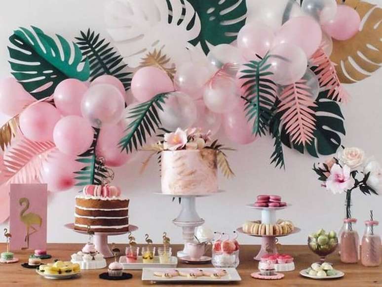 68.&nbsp; A decora&ccedil;&atilde;o de ch&aacute; de beb&ecirc; tropical ou de flamingos &eacute; uma tend&ecirc;ncia &ndash; Foto: DHgate