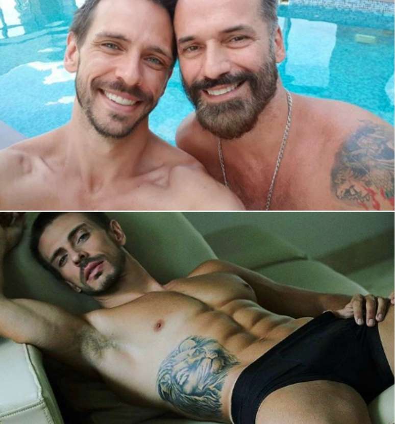 Acima, Leo Wagner e o marido, o também ator Carlos Arruza; abaixo, em ensaio para o fotógrafo Pavel Anton