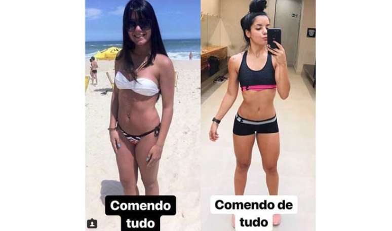 Atualmente, Evelinn faz muscula&ccedil;&atilde;o todos os dias, pratica atividades ao ar livre e se alimenta de maneira equilibrada 