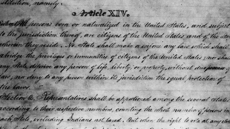 A 14ª Emenda à Constituição dos Estados Unidos foi ratificada em 1868