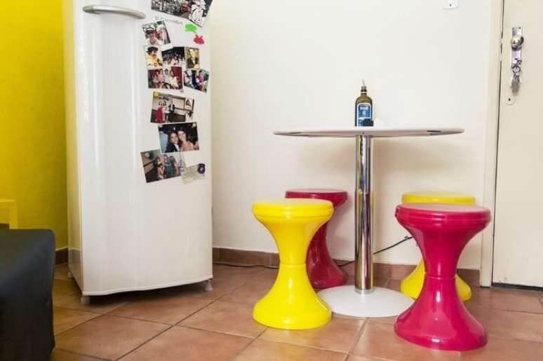 68. Mini sala de jantar e cozinha integrados. Projeto de Casa Aberta