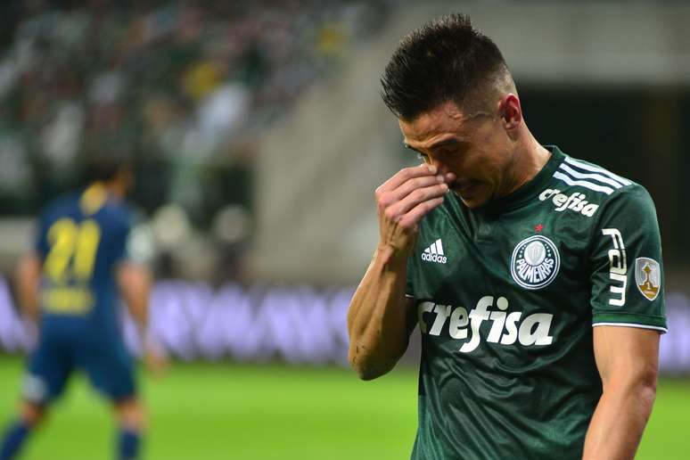 Willian, do Palmeiras, na partida contra o Boca Juniors