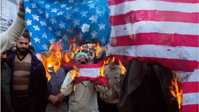 EUA foram alvo de manifestações ocorridas no fim de semana no Irã