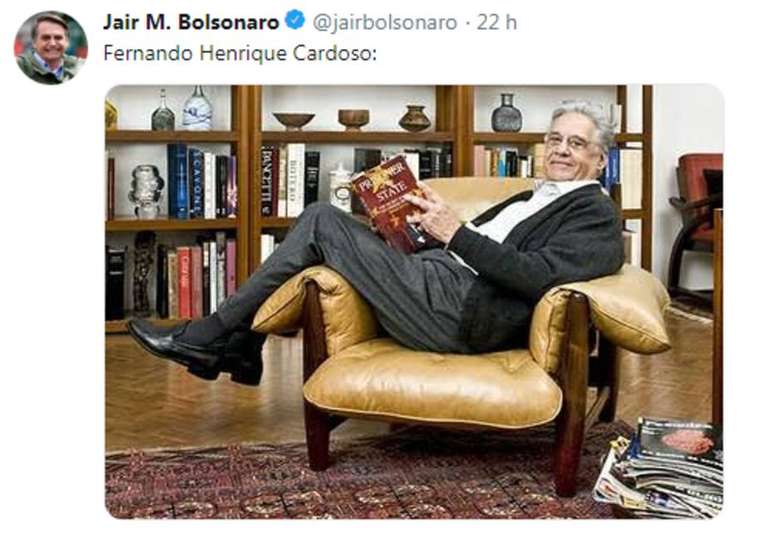 Publicação de Jair Bolsonaro no Twitter