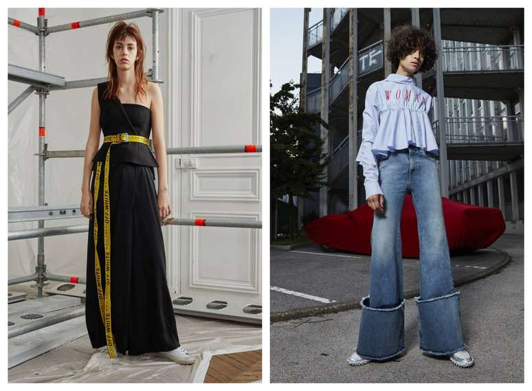 Roupas das coleções pre-fall 2016 e resort 2017 da Off-White