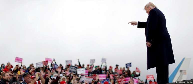 Trump em campanha em Montana: os republicanos lideram entre os eleitores homens e brancos