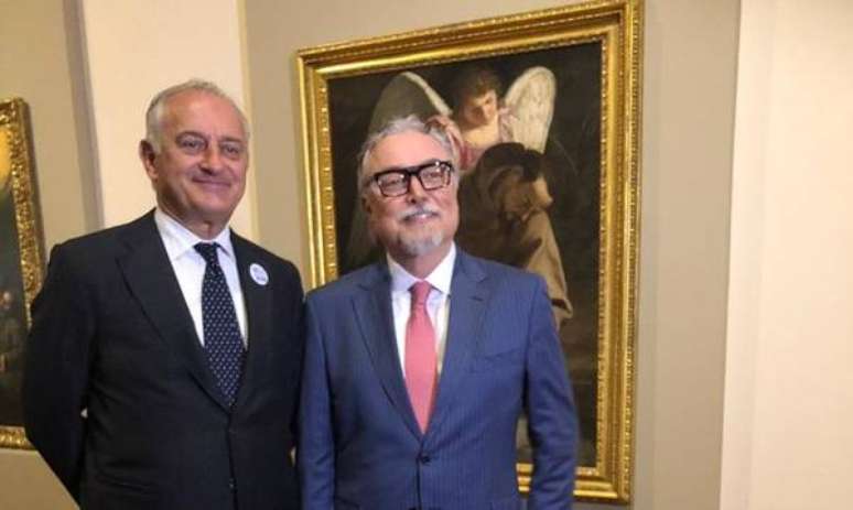 Embaixador da Itália no Brasil, Antonio Bernardini, e o Presidente da Casa Fiat de Cultura, João Batista Ciaco