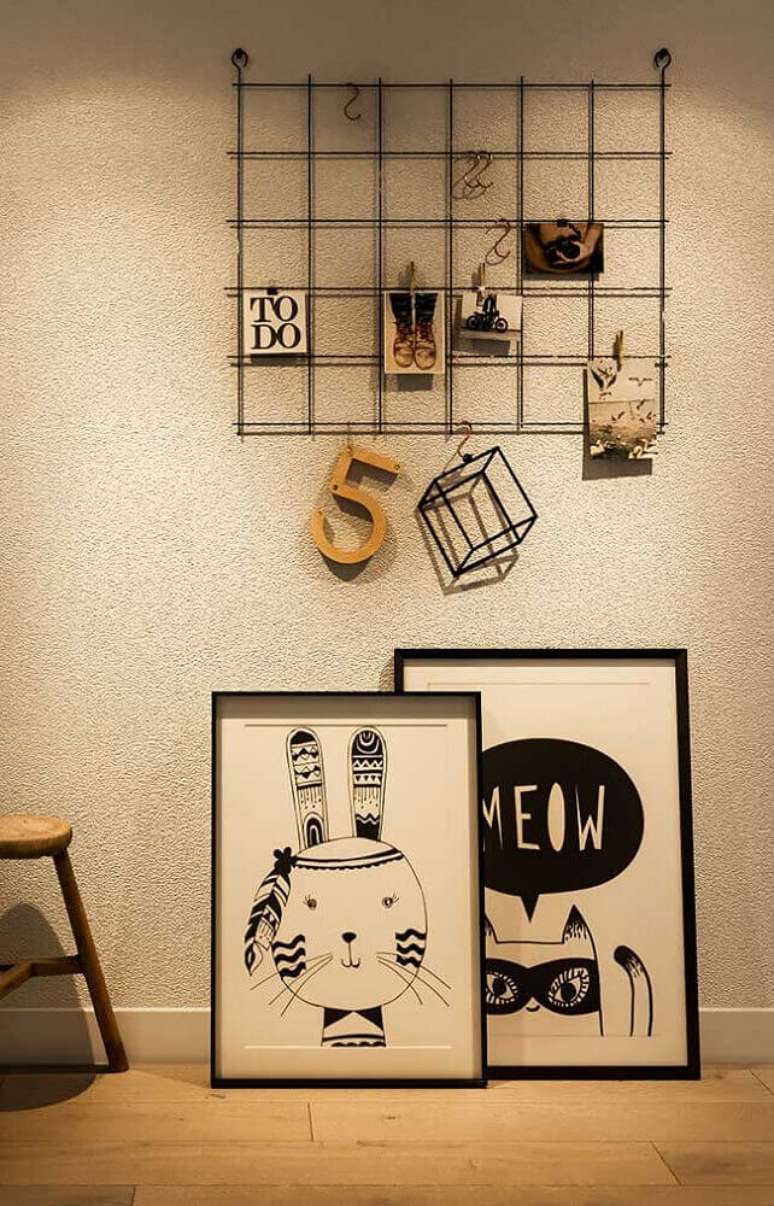 25. Modelo simples de painel aramado &ndash; Foto: Pinterest