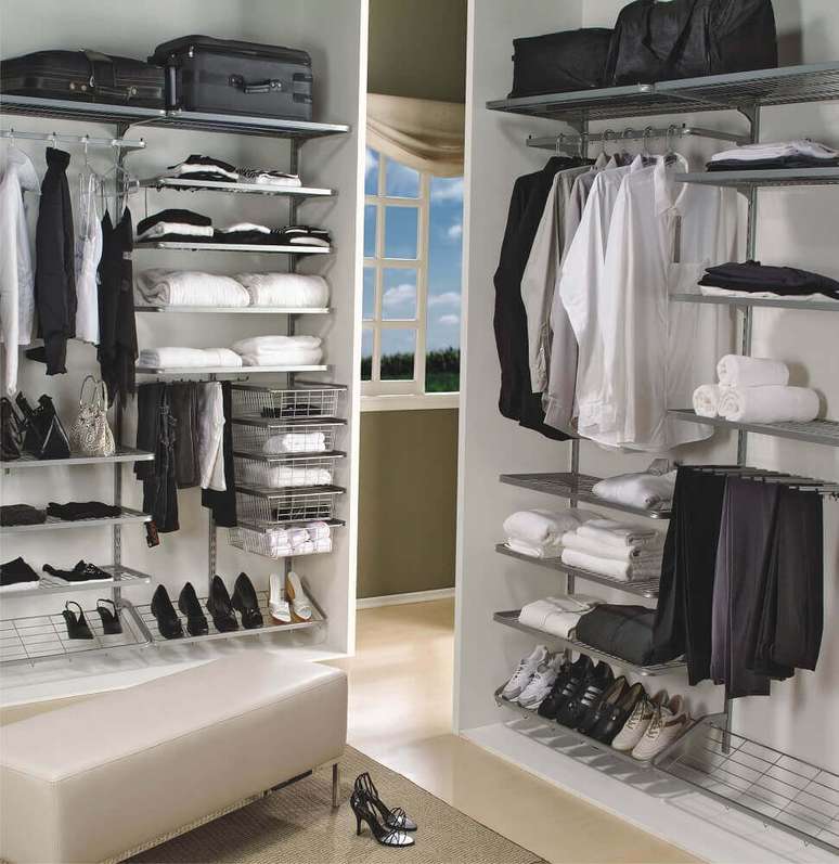28. É importante que o closet aramado esteja sempre muito bem organizado – Foto: Expoline