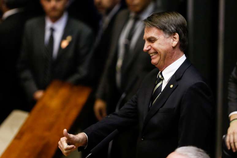 Em sua primeira ida ao Congresso Nacional, em Brasília, presidente eleito, Jair Bolsonaro, participa de sessão especial conjunta do Senado Federal e da Câmara dos Deputados, em comemoração aos 30 anos de promulgação da Constituição Federal (06/11/2018)