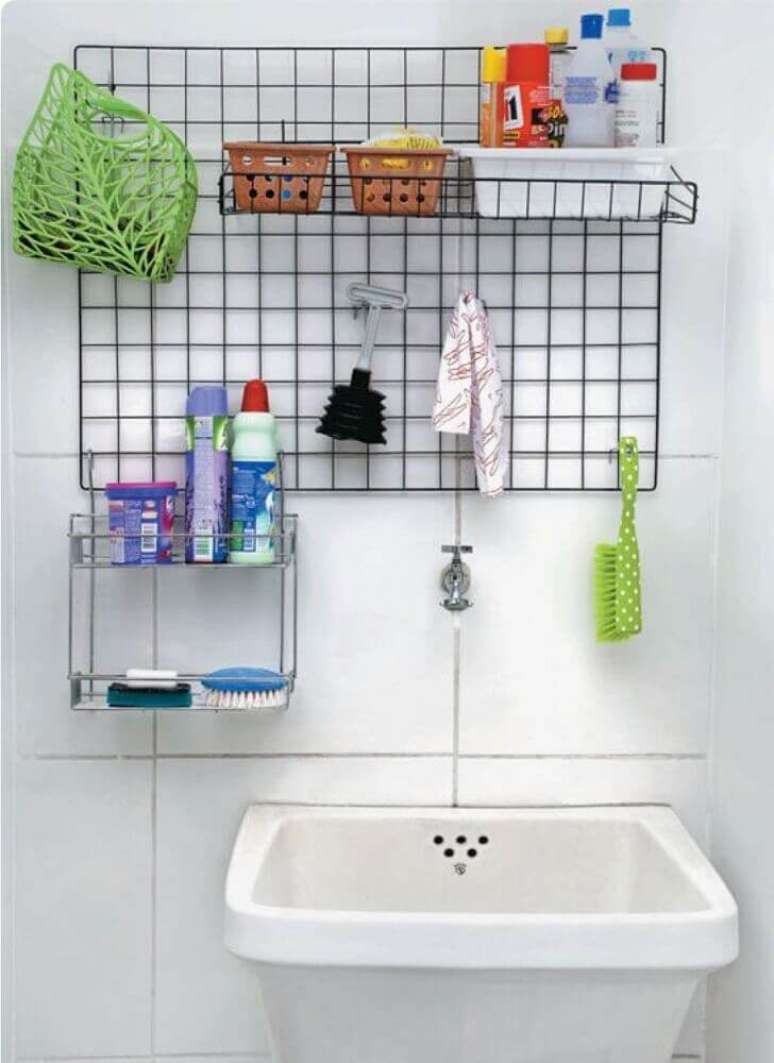 55. Misture modelos diferentes de aramados para compor a decora&ccedil;&atilde;o e organiza&ccedil;&atilde;o dos ambientes &ndash; Foto: Pinterest