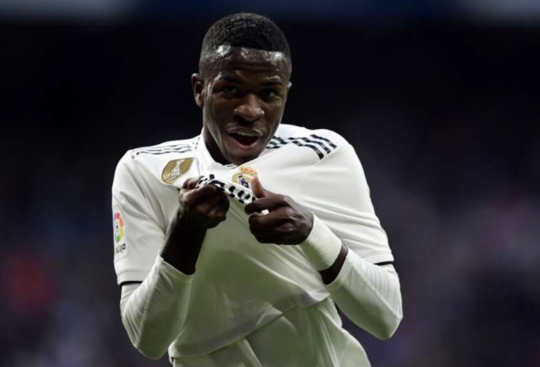 Vinicius Júnior pode estrear pelo Real Madrid na Champions (Javier Soriano/AFP)