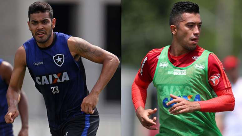 Brenner e Uribe são as referências nos ataques (Fotos: Vitor Silva/SSPress/Botafogo e Gilvan de Souza)