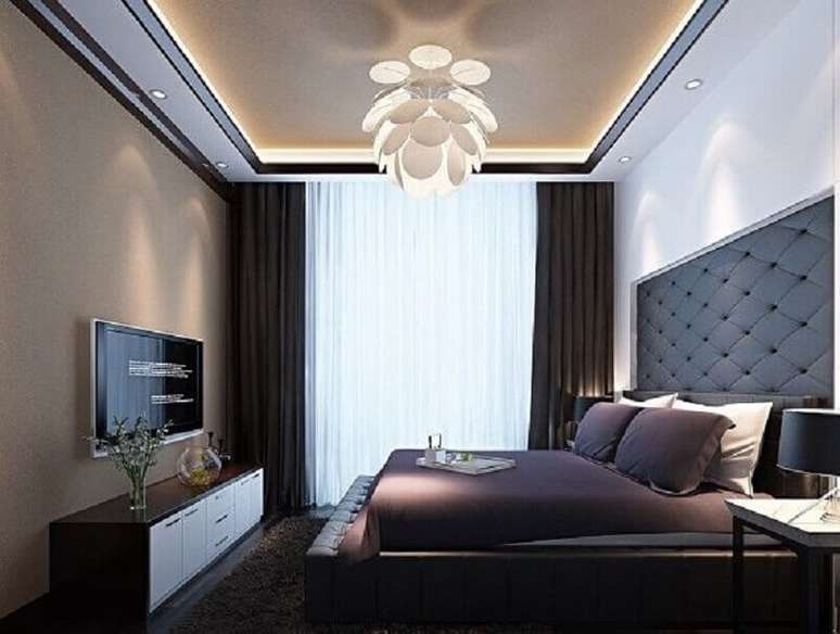 32. Design moderno de luminária de teto para quarto