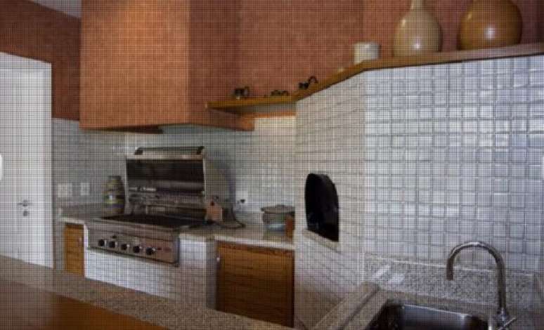 48. Na decora&ccedil;&atilde;o do espa&ccedil;o gourmet as pastilhas para cozinha s&atilde;o o destaque do espa&ccedil;o gourmet Fonte: Beyato