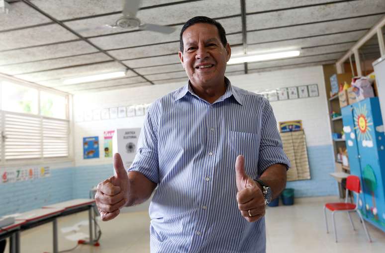 Vice-presidente eleito, general Hamilton Mourão, em Brasília 28/10/2018 REUTERS/Adriano Machado 