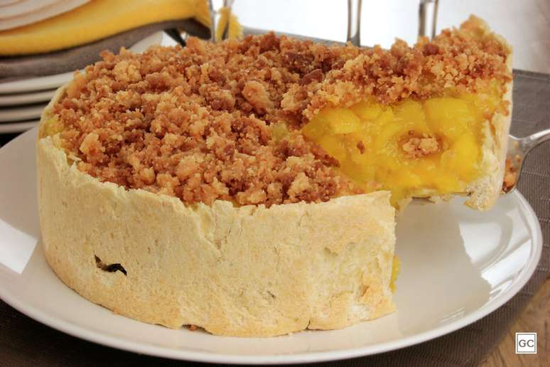 Torta-crumble de manga