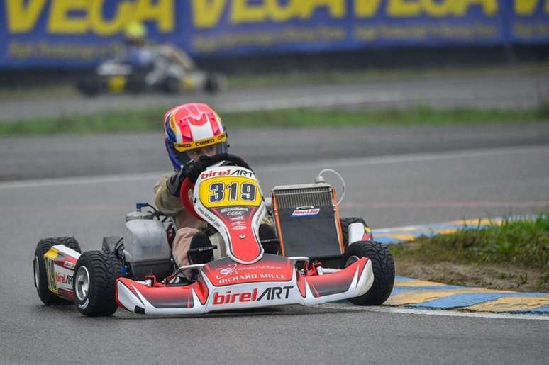 Rafael Câmara lidera treino na chuva em Castelletto na sua estreia pela Birel Art no WSK