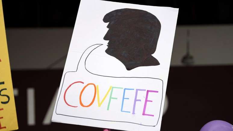 O presidente Trump escreveu 'covfefe' em um tu&iacute;te