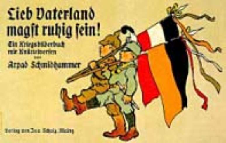Cartaz celebrando a aliança austro-alemã