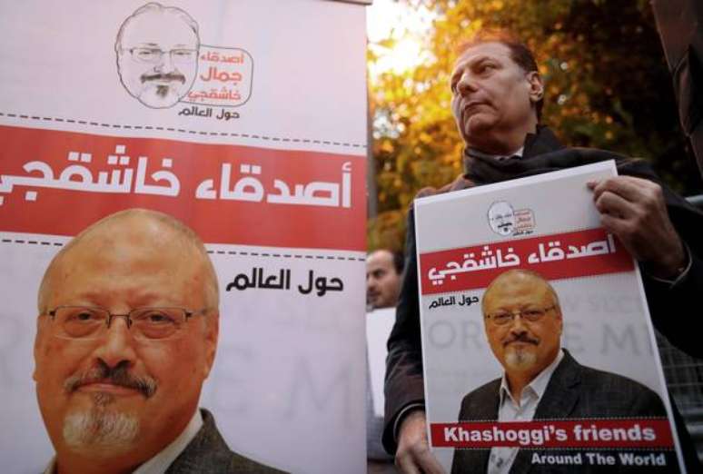 Protesto contra a morte do jornalista Jamal Khashoggi