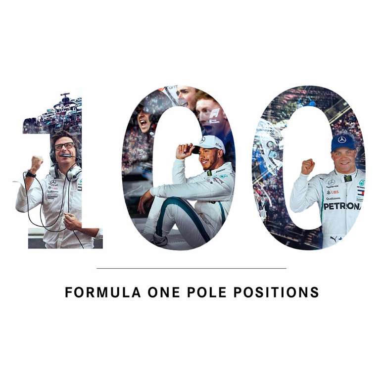 Mercedes chegou às 100 poles na Fórmula 1 