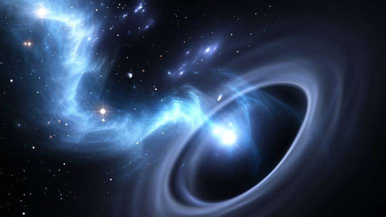 Os buracos negros das galáxias crescem mais rápido quando se aproximam da colisão