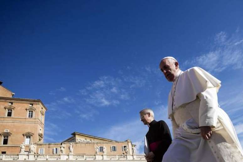 Papa Francisco durante audiência geral no Vaticano