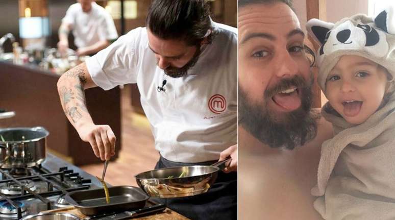 Pionteke na cozinha do MasterChef Brasil Profissionais e com o filho Bento: a autenticidade como legado