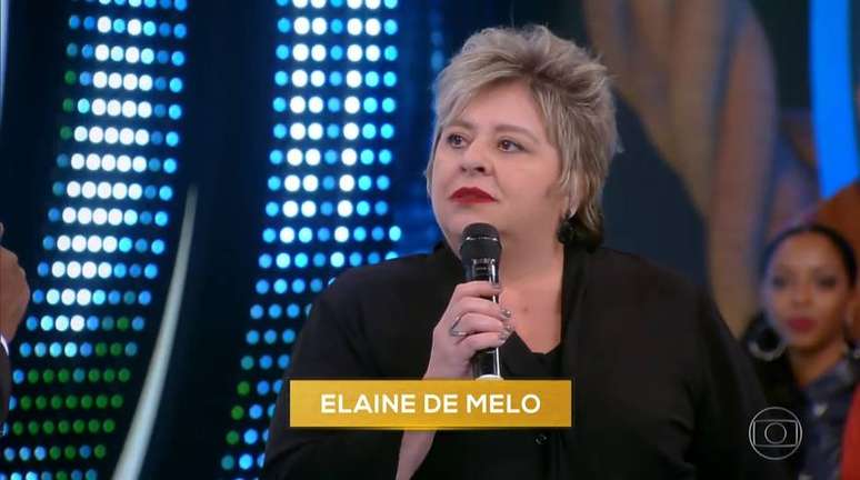 Elaine em 2018, quase duas décadas após vencer o 'No Limite', no palco do 'Os Melhores Anos das Nossas Vidas'.