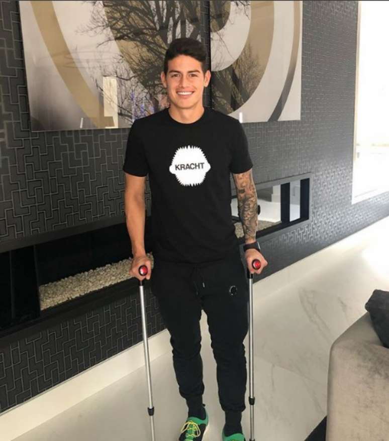 James Rodríguez publicou mensagem otimista sobre recuperação (Foto: Reprodução/ Instagram)