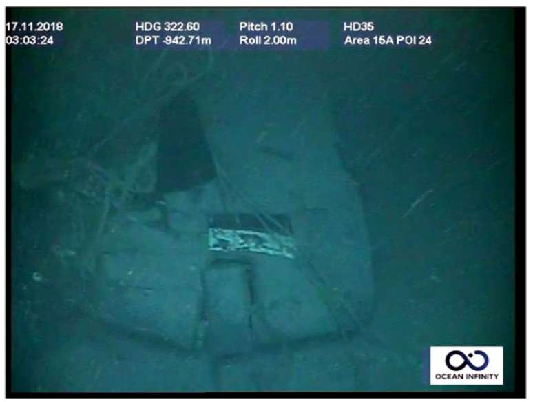 Segundo a Marinha da Argentina, essa imagem mostra a vela do submarino