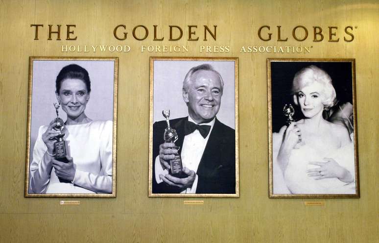 Fotografias de vencedores do Globo de Ouro - Audrey Hepburn (esquerda), Jack Lemmon (centro) e Marilyn Monroe (direita)  24/01/2004 REUTERS/Fred Prouser  FSP/JDP - RP4DRIBWKCAA