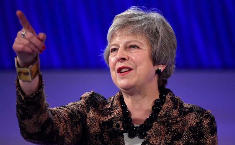 Theresa May fala em Londres
 19/11/2018  . REUTERS/Toby Melville 