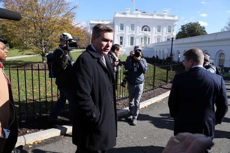 Rep&oacute;rter da CNN Jim Acosta retorna &agrave; Casa Branca
16/11/2018 REUTERS/Jonathan Ernst