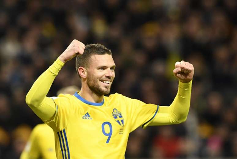 A Suécia venceu a Turquia, por 1 a 0, com um gol de pênalti no segundo tempo (Foto: AFP/Jonathan Nackstrand)