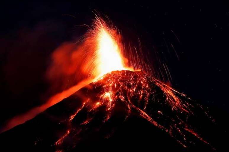 Erupção do Vulcão de Fogo, na Guatemala