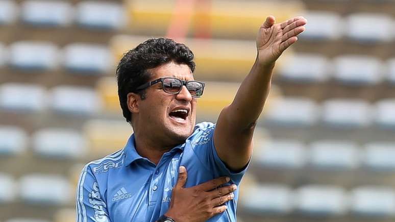 Wesley Carvalho, técnico do time sub-20, na final contra o Corinthians (Foto: Ag. Palmeiras)