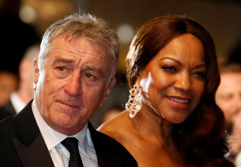 Ator Robert De Niro e mulher Grace Hightower em Cannes, na Fran&ccedil;a
